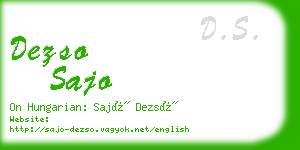 dezso sajo business card